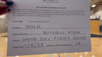 Bothell High School [High School - Fight Song - Cheer] 2023 USA Virtual Spirit Regional II