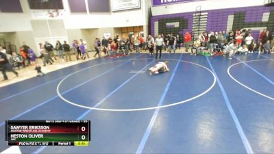 95 lbs Cons. Semi - Sawyer Eriksson, Aviator Wrestling Academy vs Heston Oliver, JWC