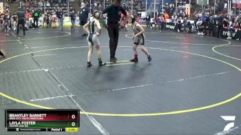 64 lbs Champ. Round 1 - Layla Foster, Center Line WC vs Brantley Barnett, Reed City Youth Wrestling