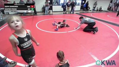 46 lbs Rr Rnd 1 - Edith Shimonek, Pawhuska Elks Takedown vs Hunter Prose, Jay Wrestling Club