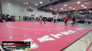 145 lbs Champ. Round 1 - Emily Warren, Redondo Union vs Delilah Lozano, Warren