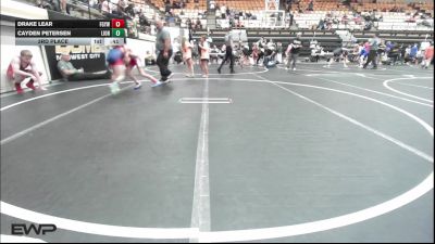 73 lbs 3rd Place - Drake Lear, Fort Gibson Youth Wrestling vs Cayden Petersen, Lions Wrestling Academy