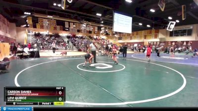 83 lbs Quarterfinal - Levi Quiroz, Rough House vs Carson Davies, Sunkist Kids/Monster Garage