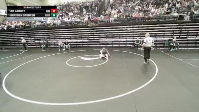 3A 120 lbs Quarterfinal - Jet Abbott, Juab vs Brayden Spencer, Canyon View