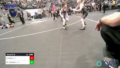 55 lbs Round Of 16 - Grace Henry, Comanche Takedown Club vs Maxen LaFever, Newcastle Youth Wrestling
