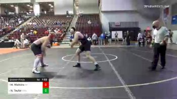 285 lbs Quarterfinal - Matthew Watkins, Tussey Mountain vs Nathan Taylor, Brookville