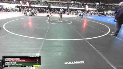 64 lbs Quarterfinal - Weston Hager, Poquoson Athletic Association vs Caleb Koob, Guerrilla Wrestling (GWA)