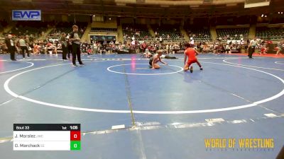 95 lbs Round Of 16 - Jaxon Moralez, Juggernaut Wrestling Club vs Dominic Marchack, Eierman Elite