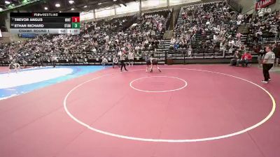 4A 132 lbs Champ. Round 1 - Trevor Angus, Uintah vs Ethan Richard, Stansbury