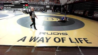 132 lbs Consi Of 8 #1 - Jacob Stewart, Peninsula Catholic vs Zac Glory, Gilman