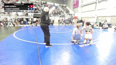 U20 Women - 59 lbs Champ. Round 2 - Jamie Laswell, AZ vs Carley Ceshker, WI