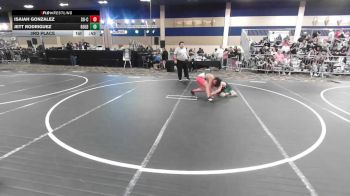 98 lbs 3rd Place - Isaiah Gonzalez, So-Cal Hammers vs Jett Rodriguez, Gold Rush Wr Ac