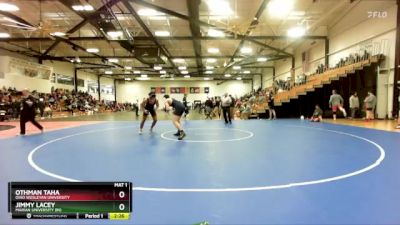 174 lbs Champ. Round 2 - Othman Taha, Ohio Wesleyan University vs Jimmy Lacey, Marian University (IN)