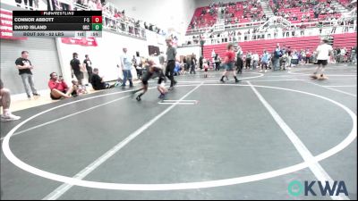 52 lbs Round Of 32 - Connor Abbott, F-5 Grappling vs David Island, OKC Saints Wrestling