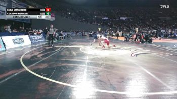 5A Boys 144 lbs Cons. Round 1 - Clayton Hewlett, Canby Boys vs Luke Chambers, Centennial Boys