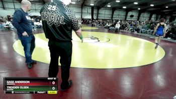 106 lbs Quarterfinal - Trexden Olsen, Beaver vs Gage Anderson, Wasatch