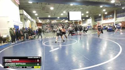 285 lbs Champ. Round 2 - Leonardo Battulga, South Torrance vs Bryan Cortes, Villa Park