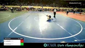 80 lbs Semifinal - Kaleb Labadie, Wagoner Takedown Club vs Ashton Andrews, Woodland Wrestling Club