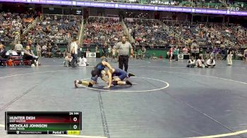 2A 144 lbs Quarterfinal - Nicholas Johnson, Heide Trask vs Hunter Digh, East Gaston