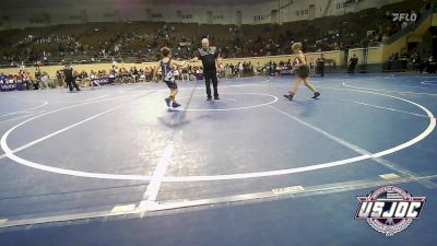 85 lbs Quarterfinal - Joe Hinz, Weatherford Youth Wrestling vs Reid Botchlet, Choctaw Ironman Youth Wrestling