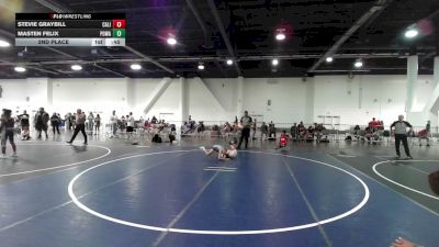 90 lbs 2nd Place - Stevie Graybill, California Grapplers vs Masten Felix, Poway Elite