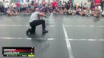 72 lbs Round 6 (10 Team) - Aviyahn Mills, Georgia United vs Savannah Phelan, U2 Upstate Uprising