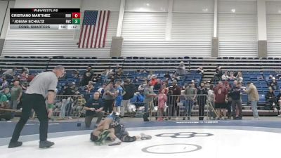 140 lbs Cons. Quarters - Josiah Schultz, Floyd Wrestling Club vs Cristiano Martinez, Riot Room Wrestling