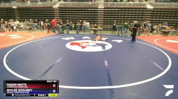 49 lbs Cons. Semi - Mason Watts, Lander USA Wrestling vs Rhylee Goolsbey, Powell Wrestling Club