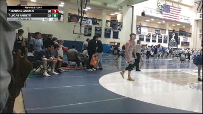 189 lbs 5th Place - Jackson Angelo, Lake Highland Prep vs Lucas Parietti, Wyoming Seminary