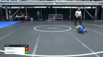 53 lbs Quarterfinal - Angelo Caserto, Deep Roots WC vs Brayden Sampson, Grainhouse WC