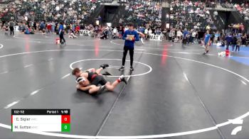 102-112 lbs Cons. Round 2 - Colton Sigler, Aurora Wrestling Club vs Moses Sutton, Kearney Matcats