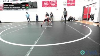 70 lbs Quarterfinal - Derek Brown, Del City Little League Wrestling vs William Moore-Woods, Division Bell Wrestling