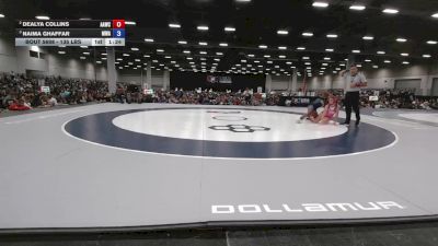 135 lbs Semis - Naima Ghaffar, M3 Wrestling Academy vs Dealya Collins, Alber Athletics Wrestling Club