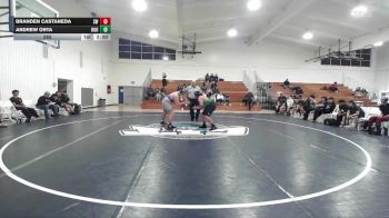 285 lbs Round 2 (3 Team) - Branden Castaneda, Sanger West vs Andrew Orta, Roosevelt