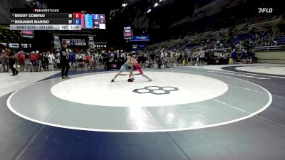 100 lbs Cons. Quarters - Brody Compau, MI vs Benjamin Marino, NY