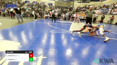 73 lbs Semifinal - Corbin Hawkins, Noble Takedown Club vs Clementina Zapata, OKC Saints Wrestling