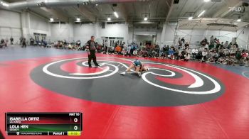 130 lbs Cons. Round 3 - Isabella Ortiz, La Junta vs Lola Hen, Legacy