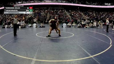 4A 165 lbs Quarterfinal - Lucas Nolette, West Forsyth High School vs DamiAngel Rolon, Mallard Creek High School