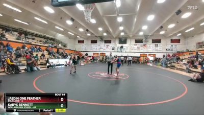 155 lbs Round 3 - Jaedin One Feather, DouglasSD vs Karys Bennett, Worland High School