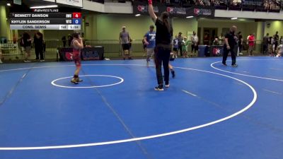 70 lbs Cons. Semis - Bennett Dawson, Raw Wrestling Club vs Khylen Sanderson, Wichita Training Center