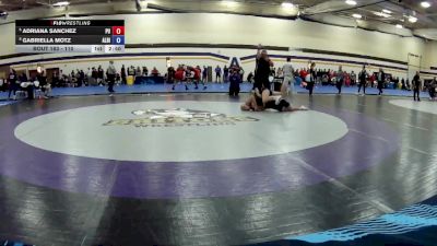 110 lbs Semifinal - Gabriella Motz, Albion College vs Adriana Sanchez, Purdue University Club