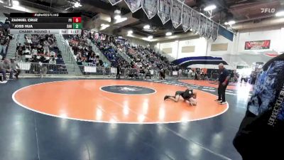 113 lbs Champ. Round 1 - Joss Hua, Santiago (Corona) vs Zadkiel Cruz, Paloma Valley