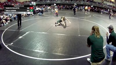 58 lbs Cons. Round 1 - Raelyn Follette, Norfolk Jr Wrestling vs Bella Zoerb, Warrior Wrestling Academy