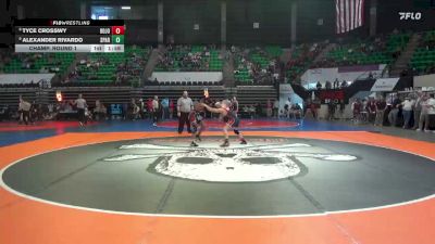 7A 132 lbs Champ. Round 1 - Tyce Crosswy, Bob Jones vs Alexander Rivardo, Sparkman