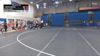 207 lbs Champ. Round 1 - Aniyah Griffin, Huntingdon vs Grace Leota, Presbyterian