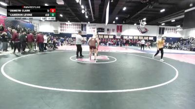 190 lbs Quarterfinal - Cameron Levine, Aliso Niguel vs Demetri Clark, Temecula Valley