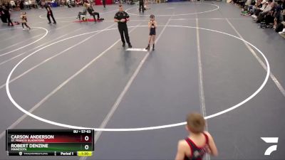 57-63 lbs Champ. Round 1 - Carson Anderson, St. Francis Gladiators vs Robert Denzine, Minnesota