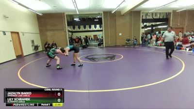 155lbs Cons. Round 3 - Jazalyn Bakko, Spanaway Lake (Girls) vs Lily Schramek, Klahowya (Girls)