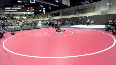 63 lbs Cons. Round 3 - Andrew Berrelleza, Savage House vs Violet Lambert, Rancho Bernardo WC