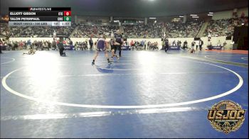 100 lbs Round Of 16 - Elliott Gibson, Owasso Takedown Club vs Talon Peterpaul, Chickasha Youth Wrestling